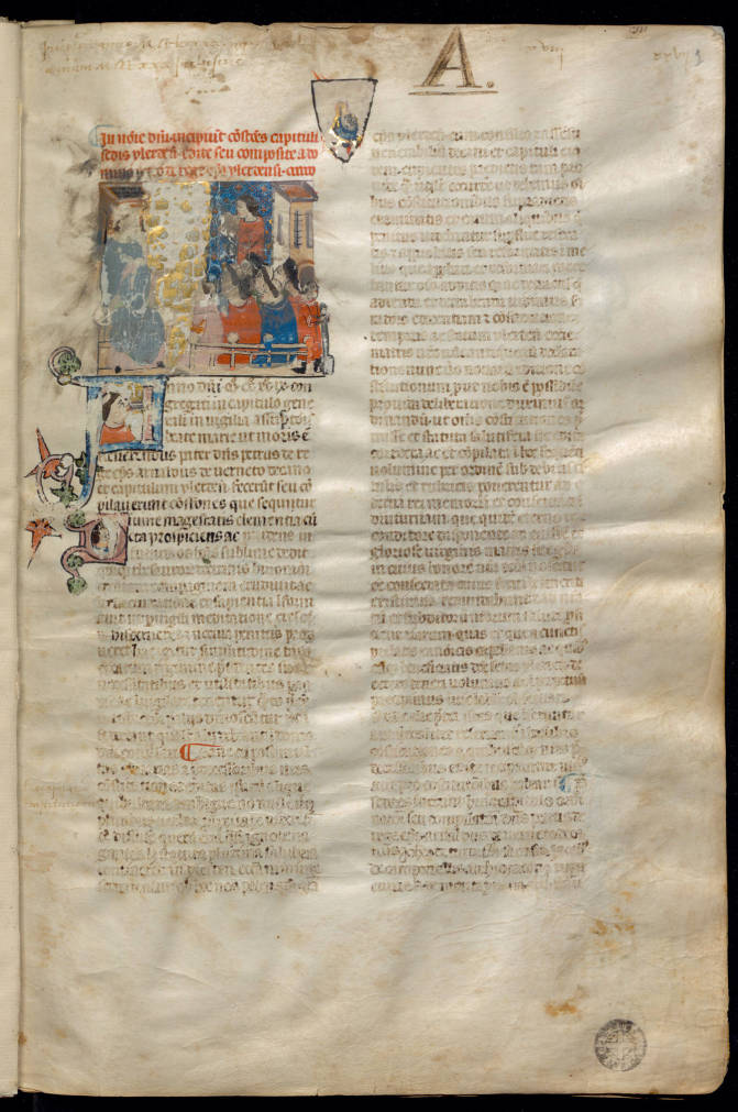 Fig. 4 Constituciones del obispo Petro de Rege. Constitutiones Capituli Sedis Ylerdensis, Barcelona, Biblioteca de Catalunya, ms. 371, f. 1r, © Biblioteca de Catalunya.